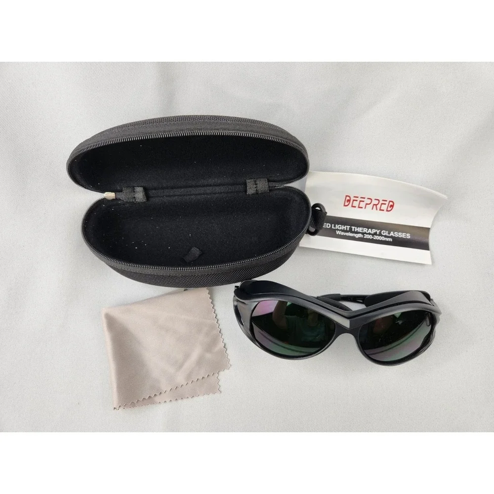 Deepred Red light therapy goggles 200-2000nm wavelength protection Ultra Dark